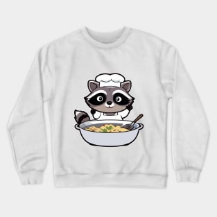 Raccoon Cooking Crewneck Sweatshirt